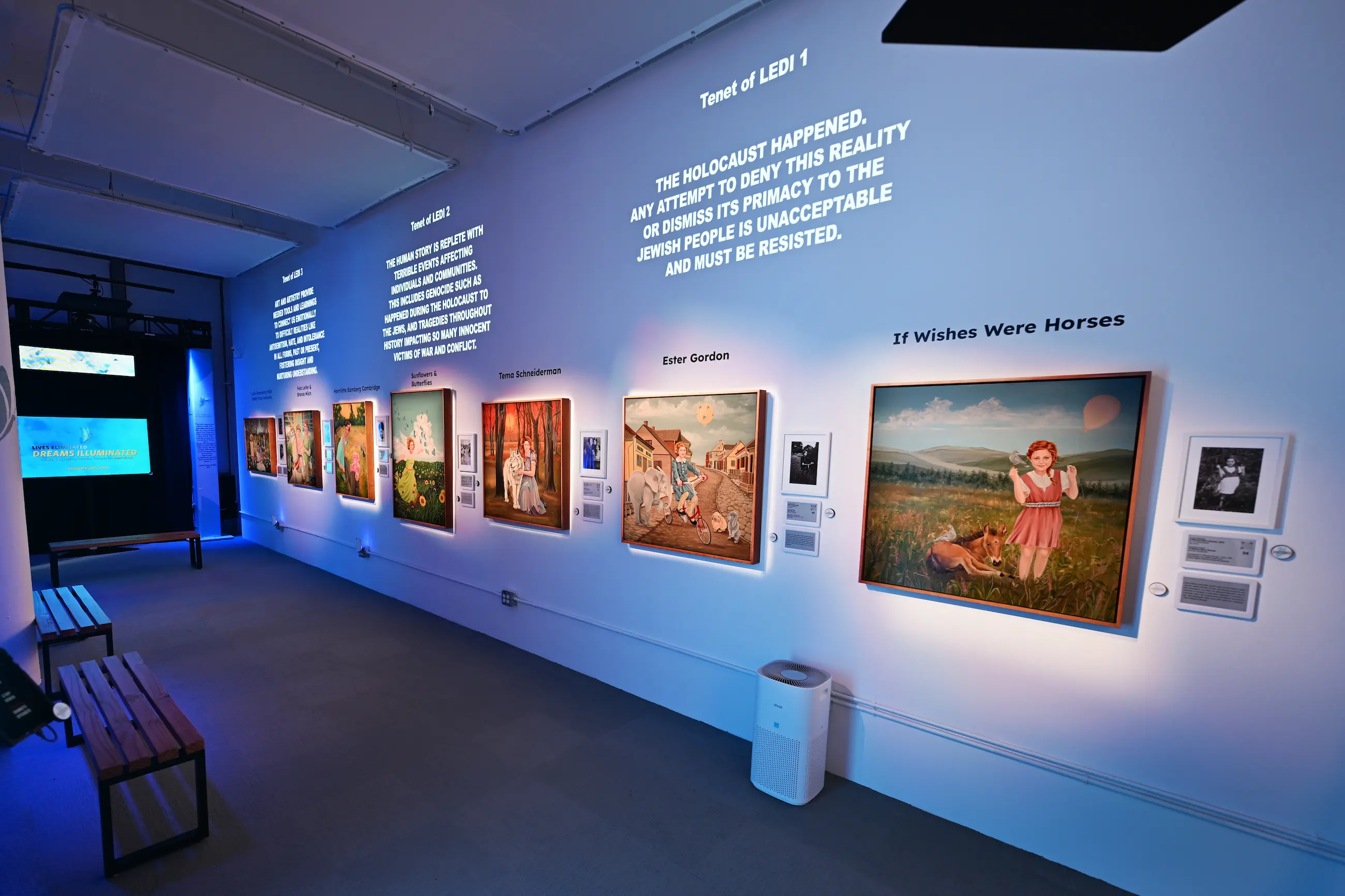 Right hallway of the exhibit